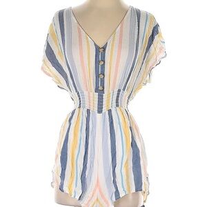 Striped Button-Down Romper